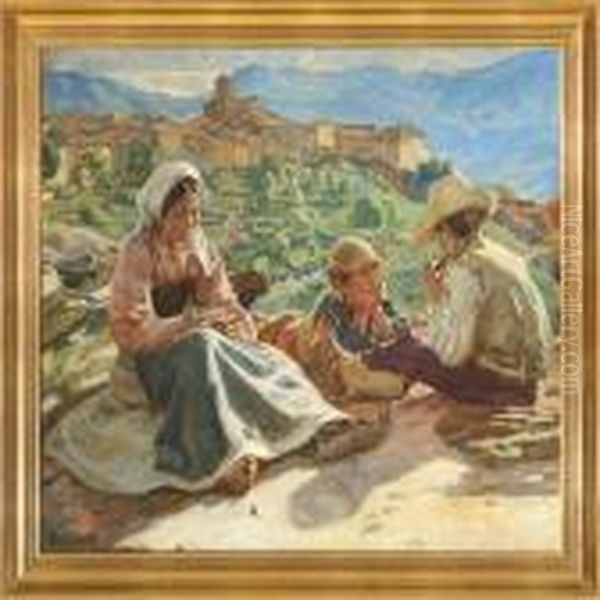 Children In A Italian Landscape - view 1