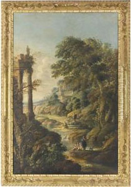 Veduta Con Rovine Classiche E Figure - view 1