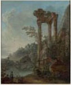 Ruines Romaines Dans Un Paysage Ideal by Charles Louis Clerisseau