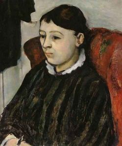 Madame Cezanne In A Striped Robe