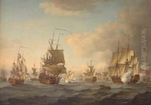 British Naval Shipping Firing Salutes