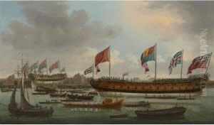 Launch Of The Man-of-war Edgar, Deptford Launch Of The Man-of-war Edgar, Deptford