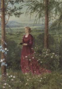 Lady With A Psalter by Edward Clifford