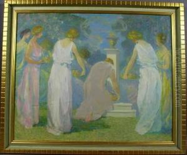 Woman Votaries Making An Offering - view 1