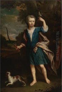 Portrait Of A Boy, Said To Be George Caldecott by Johann Closterman