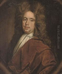 Portrait Of A Gentleman, Bust-length, In A Brown Robe, In A Sculpted Cartouche