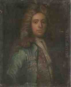 Portrait Of A Gentleman, Bust-length, In A Blue Coat Andembroidered Waistcoat Portrait Of A Gentleman, Bust-length, In A Blue Coat Andembroidered Waistcoat