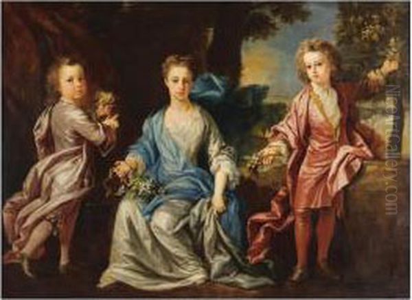 Portrait Of The Children Of The Dashwood Family - view 1