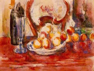 Still Life Apples A Bottle And Chairback