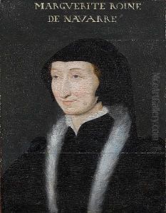 Portrait Of Anne Of Angouleme,
Bust-length, In Black Costume With A Fur-trimmed Gown And A White Lace
Ruff by Francois Clouet