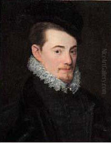 Portrait De Gentilhomme Au Costume Noir - view 1