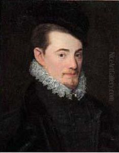 Portrait De Gentilhomme Au Costume Noir