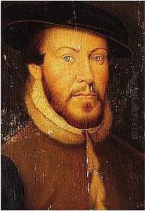 Portrait Of A Gentleman, Head And Shoulders Wearing A Brown Fur-lined Doublet by Francois Clouet