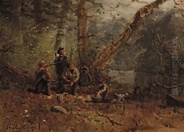 Hunting Party At Camp - view 1