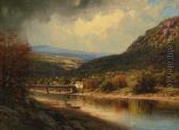 A View Of The Bridge by George Lafayette Clough