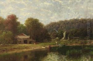 Pulling The Boat Ashore by George Lafayette Clough