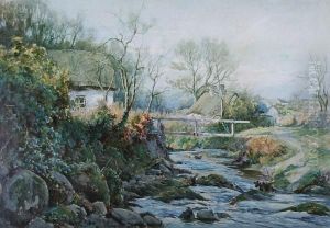 The Village Stream, Glan Conwy by Tom Clough