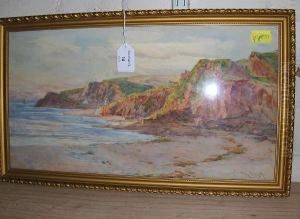 Coastal View With Cliffs by Tom Clough