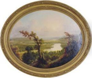 Panoramic View Of The Connecticut River With Sailboats