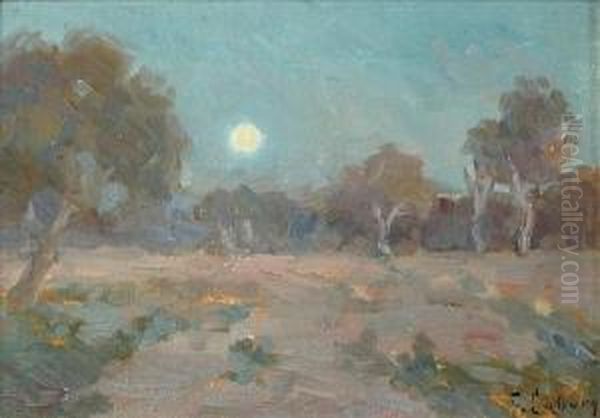 Moonrise At Sunset - view 1