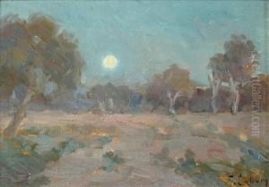 Moonrise At Sunset by Frank Coburn