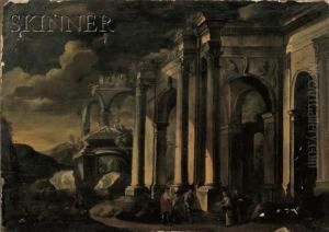 Landscape With Classical Ruins by Leonardo Coccorant