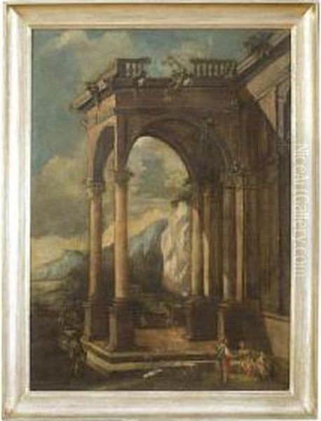 Paesaggio Costiero Con Architettura E Figure - view 1