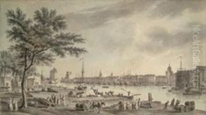 Le Port De La Rochelle by Charles-Nicolas I Cochin