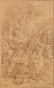 Allegorie Du Jeu Ou De La Comedie Ou La Perse Demasquee by Charles-Nicolas I Cochin