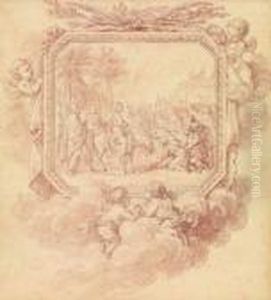 L'entree Du Christ A Jerusalem by Charles-Nicolas I Cochin
