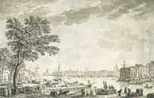 Le Port De La Rochelle by Charles-Nicolas I Cochin
