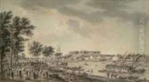 Vue Du Port De Bayonne by Charles-Nicolas I Cochin