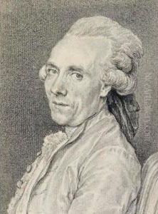 Portrait Of Claude Joseph Vernet by Charles-Nicolas I Cochin