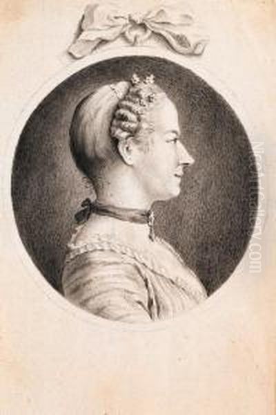 Portrait De Mademoiselle
Marie-justine Benoit Duronceray, Plus Tardepouse De Monsieur Favart, De
Profil Vers La Droite - view 1