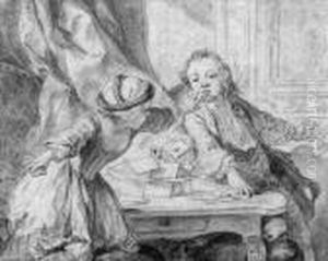 Two Children Fighting Over A Stack Of Cards Two Children Fighting Over A Stack Of Cards