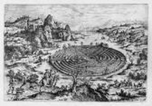 Das Labyrinth Von Kreta by Hieronymus Cock