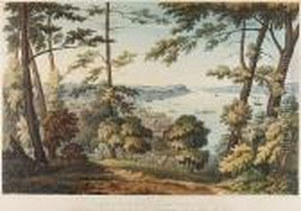 Cape Diamond And Wolf""""s Cove From Point A Pizeau Plate - view 1