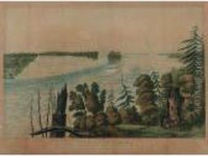 The Falls Of Niagara. This 
General View Above The English Ferry; And The Falls Of Niagara. This 
View Of The American Fall, From Goat Island (lane 300 And 303) by Cockburn, James Pattison