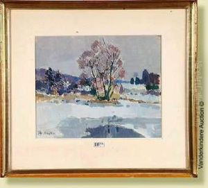 Paysage A L'etang by Philibert Cockx