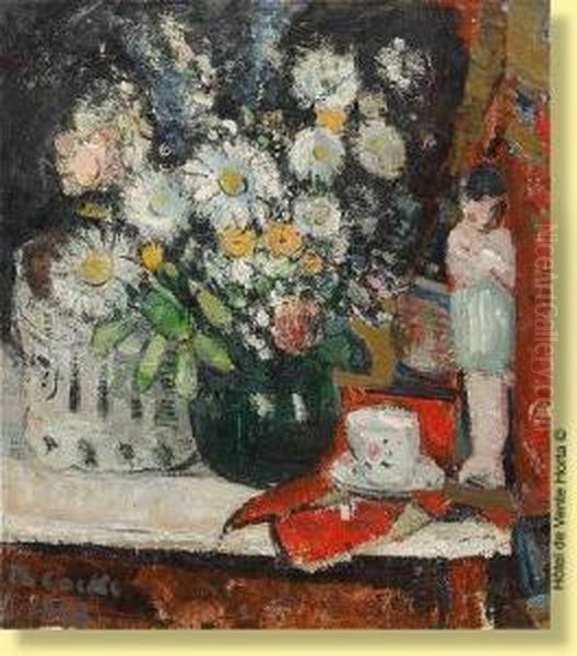 Vase Fleuri Et Chinoiseries - view 1