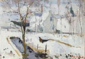 Winterlandschap - Paysage D'hiver (1914) by Philibert Cockx
