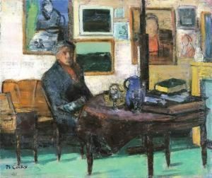 Zelfportret In Het Atelier (1941) by Philibert Cockx