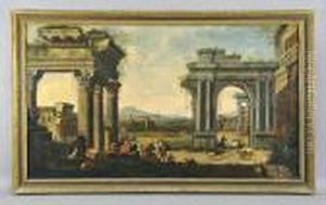 Capriccio Con Monumenti Ed Architetture by Nicolo Viviani Codazzi