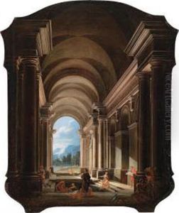 Due Capricci Architettonici by Nicolo Viviani Codazzi
