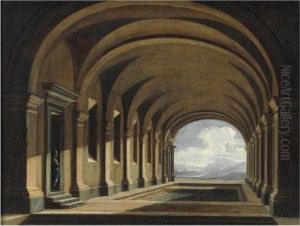 Capriccio Architettonico Con Piscina Sotto Una Volta