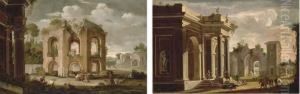 A Capriccio Of Classical Ruins by Nicolo Viviani Codazzi
