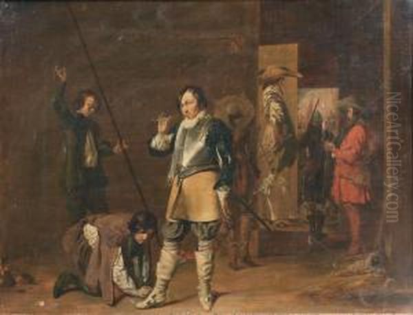 A Guardroom Interior With The Call To Arms - view 1