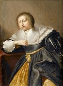 A Lady Seated At A Table