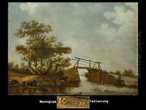 Hollandische Landschaft Mit Brucke by Jan Coelenbier