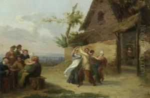 Tanzende Gesellschaft. by Constantin Fidele Coene
